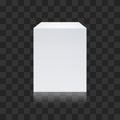 Realistic white cube isolated on transparent background Royalty Free Stock Photo