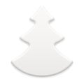 Realistic white cute luxury bauble small slim Christmas tree winter holiday festive decor vector
