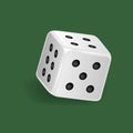 Realistic white dice. Gambling, casino, dice. Numbers: four, five, six.