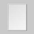 Realistic White horizontal frame for paintings