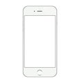 Realistic white iphone 6 blank screen vector design Royalty Free Stock Photo