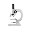 Realistic White Microscope Isolated On Background Royalty Free Stock Photo