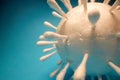 Realistic white model of coronavirus. Covid19, corona, pandemic