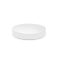 Realistic white pill. Vitamins capsule on white background. Realistic treatment tablet. Vector