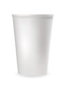 Realistic white plastic cup for cold and hot drinks Royalty Free Stock Photo