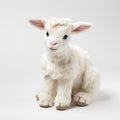 Realistic White Plush Goat Stuffed Animal - Patricia Piccinini Style