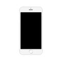 Realistic white smartphone isolated on white background. Vector illustration Royalty Free Stock Photo