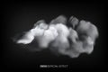 Realistic white smoke puff isolated on transparent background. Steam explosion special effect.transparent special effect