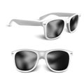 Realistic white sun glasses isolated on white background. vector illustration Royalty Free Stock Photo