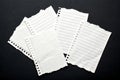 White torn paper with black background Royalty Free Stock Photo