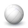 Realistic white volleyball ball isolated on white background. Sports equipment for team game. Leather ball for beach volleyball or Royalty Free Stock Photo