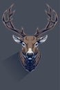 Realistic Whitetail Deer Head Royalty Free Stock Photo