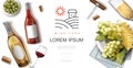 Realistic Wine Premium Concept Royalty Free Stock Photo