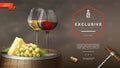 Realistic Winemaking Background Royalty Free Stock Photo