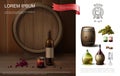 Realistic Winemaking Colorful Composition Royalty Free Stock Photo