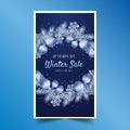 realistic winter sale banners collection vector illustration Royalty Free Stock Photo