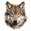 Realistic Wolf Head Illustration With Detailed Shading Royalty Free Stock Photo