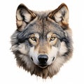 Realistic Wolf Head Illustration In 8k Resolution Royalty Free Stock Photo