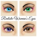 Realistic woman eyes Royalty Free Stock Photo