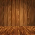 Realistic wood floor and wall for your design.