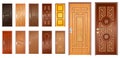 Realistic wooden door isolated or indonesian traditional door style for home Royalty Free Stock Photo