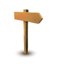 Realistic wooden pointer direction with shadow