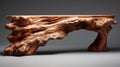 Realistic Wooden Tree Stump Console - Suehiro Maruo Style