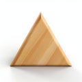 Realistic Wooden Triangle On White Background - Cad Design