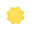 Realistic yellow eight pointed star. Vector