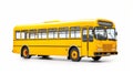 Realistic Yellow School Bus Isolated On White Background