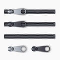 realistic zipper set isolated on white back Royalty Free Stock Photo