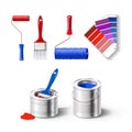 Realistick set of paint tools