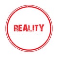 reality stamp on white Royalty Free Stock Photo