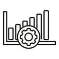 Realization gear graph icon outline vector. Self success