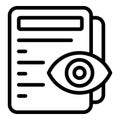 Realization tasks icon, outline style