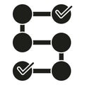 Realization to do list icon simple vector. Vision business people