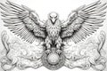 Loyal griffins, majestic creatures with the body of a lion and the wings of an eagle - Generative AI