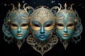 Mysterious moonstone masks, concealing identities and granting hidden powers - Generative AI