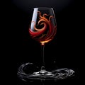 Skeuomorphic glass of wine Royalty Free Stock Photo