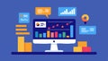 RealTime Sales Analytics A control center illustration showing monitors displaying sales data and inventory levels with