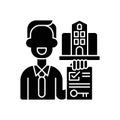 Realtor black glyph icon