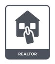 realtor icon in trendy design style. realtor icon isolated on white background. realtor vector icon simple and modern flat symbol