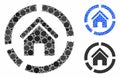 Realty diagram Composition Icon of Round Dots