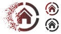 Broken Dot Halftone Realty Diagram Icon