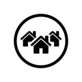 Realty diagram icon vector. corporation illustration sign. apartment symbol.