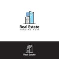 Realty estate, apartment, residential property, hotel, real estate logo template design vector