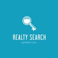 Realty Search Vector Concept Symbol Icon or Logo