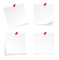 Realystic set Stick note isolated on white background - stock vector