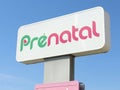 Prenatal signboard outside the official store. It is part of a chain store specialized in baby clothing and childcare products