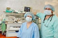 Reanimation surgeons team